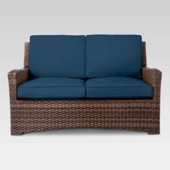 Halsted Wicker Patio Loveseat - Threshold™ -Living Room Furniture Store GUEST 015572ac 0574 4d81 a904 e46380cf37f7