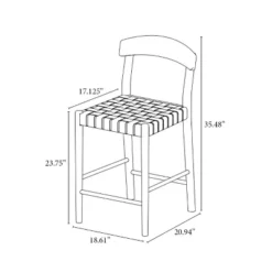 Cliff Haven Solid Wood With Woven Seat Counter Height Barstool - Threshold™ Designed With Studio McGee -Living Room Furniture Store GUEST 028577f6 8f3f 49ef 9a03 601c170f7db8