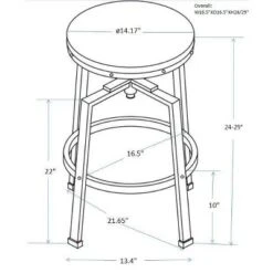 Lewiston Adjustable Swivel Barstool - Threshold 12 Lewiston Adjustable Swivel Barstool - Threshold -Living Room Furniture Store GUEST 08a4a797 b4f3 4d78 98f5 a28987c45647