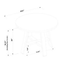 42" Linden Round Wood Dining Table - Threshold™ Designed With Studio McGee -Living Room Furniture Store GUEST 0c000735 3d37 445d 864f 66166a58d562