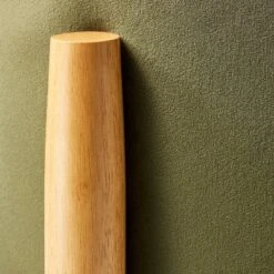 Elroy Round Velvet Ottoman With Wooden Legs - Threshold™ Designed With Studio McGee -Living Room Furniture Store GUEST 0c10790d 3f12 4d9b af1e d54e5daeee5e