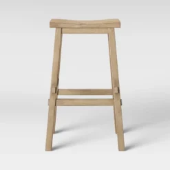 Halifax Farmhouse Wood Barstool - Threshold™ -Living Room Furniture Store GUEST 1b06258a e3c0 48cc a387 5647345572c1