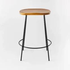 Metal Base Counter Height Barstools With Wood Seat Brown - Threshold™ Designed With Studio McGee -Living Room Furniture Store GUEST 1e4ccace bdef 4ea5 8b8a b1353f4d44bf