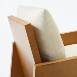 Duchesne Wood Accent Chair With Upholstered Seat And Back Cream - Threshold™ Designed With Studio McGee -Living Room Furniture Store GUEST 1ecafbd8 6d75 4499 8aae 1b3b6724b1ee