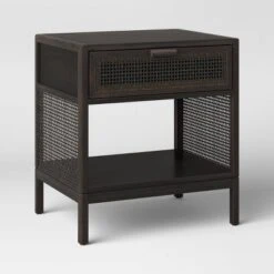 Minsmere Caned Accent Table With Drawer - Threshold™ -Living Room Furniture Store GUEST 23659c74 8dfe 46e6 9a26 29fa08c881e2