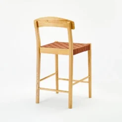 Cliff Haven Solid Wood With Woven Seat Counter Height Barstool - Threshold™ Designed With Studio McGee -Living Room Furniture Store GUEST 274e9a33 2d06 4b98 9b45 c24c037839c0