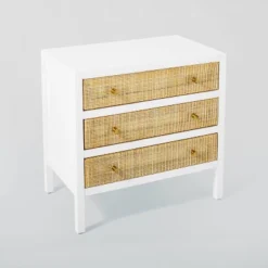Springville 3 Drawer Nightstand White - Threshold™ Designed With Studio McGee -Living Room Furniture Store GUEST 2aec47cc d72c 4c7b bf64 e9ab76b448eb