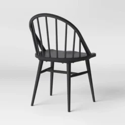 2pk Adwolf Rounded Spindle Dining Chairs Black - Threshold™ -Living Room Furniture Store GUEST 3349c84d 67f7 4df0 bbc1 7211fcfc09d1