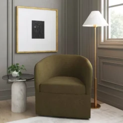 Rhea Swivel Chair In Linen - Threshold™ -Living Room Furniture Store GUEST 36774f99 22fd 4368 b1ed 89e0c21f5995