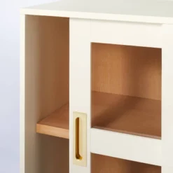 32" Promontory Sliding Glass 2 Door Cabinet - Threshold™ Designed With Studio McGee -Living Room Furniture Store GUEST 398e0eec bec3 45c1 95e7 a8239c467b48