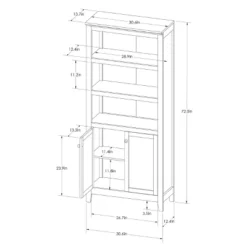 72" Carson 5 Shelf Bookcase With Doors - Threshold™ -Living Room Furniture Store GUEST 3a1f8290 d158 40aa b1f4 5779b61cc696