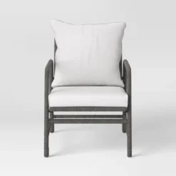 2pc Granby Padded Wicker Outdoor Patio Chairs, Club Chairs Gray - Threshold™ -Living Room Furniture Store GUEST 3ba891a6 622d 4fa9 823b 94a0435a9913