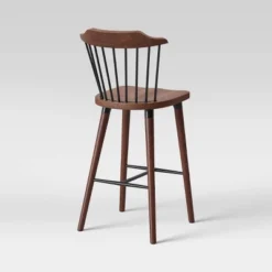 Delway Curved Back Mixed Material Counter Height Barstool Walnut - Threshold™ -Living Room Furniture Store GUEST 3e53f265 ac14 41e9 bdd1 5f971bc1bb5a