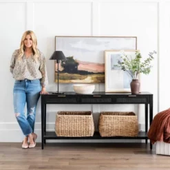 East Bluff Woven Drawer Console Table - Threshold™ Designed With Studio McGee -Living Room Furniture Store GUEST 3fbfc6cc 1762 479f 85f6 5816e3ff493f