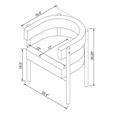Kenova Upholstered Dining Chair With Wood Dowel Legs Cream - Threshold™ 9 Kenova Upholstered Dining Chair With Wood Dowel Legs Cream - Threshold™ - Image 7