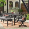 2pc Fairmont Stationary Outdoor Patio Dining Chairs Arm Chairs Black - Threshold™ -Living Room Furniture Store GUEST 464fb60b 713d 474f af89 5d5aa851ba98