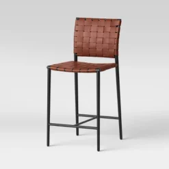 Wellfleet Woven Faux Leather Metal Base Counter Height Barstool - Threshold™ 18 Wellfleet Woven Faux Leather Metal Base Counter Height Barstool - Threshold™ -Living Room Furniture Store GUEST 46cd9a60 0f2f 40e3 aa66 36374f1570ef