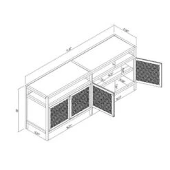Springville Caned Door TV Stand - Threshold™ Designed With Studio McGee -Living Room Furniture Store GUEST 4767db1b 9dbf 4d97 9af5 725f225f4811