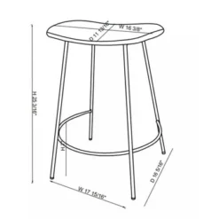 Clarkston Metal Counter Height Barstool With Upholstered Seat - Threshold™ Designed With Studio McGee -Living Room Furniture Store GUEST 4885107a 6772 41f5 9ad6 fc0ad1308044