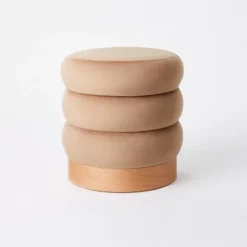 Clarkdale Channel Tufted Ottoman With Wood Base - Threshold™ Designed With Studio McGee -Living Room Furniture Store GUEST 49c40f06 ce24 490b b665 fce10ad00f8a