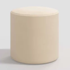 Round Thalia Ottoman In Velvet - Skyline Furniture -Living Room Furniture Store GUEST 4d424e89 4119 4084 b5cd 54d6f45bf5cf