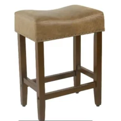 24" Rumford Saddle Counter Height Barstool With Wood Leg - Threshold™