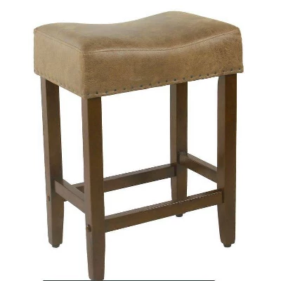 24" Rumford Saddle Counter Height Barstool With Wood Leg - Threshold™ 3 24" Rumford Saddle Counter Height Barstool With Wood Leg - Threshold™