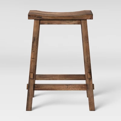 Halifax Farmhouse Wood Counter Height Barstool - Threshold™ 7 Halifax Farmhouse Wood Counter Height Barstool - Threshold™ - Image 5