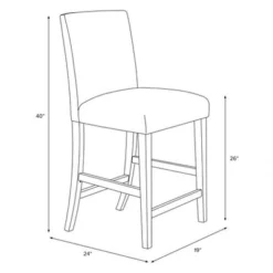 25" Velvet Parsons Counter Height Barstool Wood - Threshold™ -Living Room Furniture Store GUEST 502e98e9 d371 4be1 ac02 195efdc5d03b