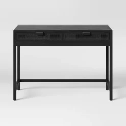 Minsmere Writing Desk With Drawers Black - Threshold™ -Living Room Furniture Store GUEST 5094eea6 5a0c 4f67 9925 b2109f6d1141