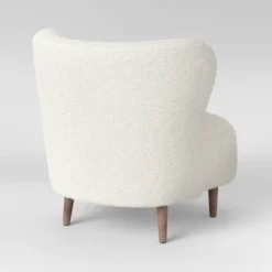 Maxton Modern Faux Sherling Wingback Chair White - Threshold™ -Living Room Furniture Store GUEST 51fa4292 baf8 4dab bb54 e98087186e68