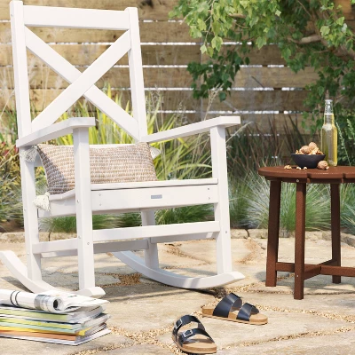 Shawboro POLYWOOD Patio Rocking Chair - White - Threshold™ 3 Shawboro POLYWOOD Patio Rocking Chair - White - Threshold™