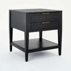 East Bluff 2 Drawers Woven Accent Table Black - Threshold™ Designed With Studio McGee -Living Room Furniture Store GUEST 52fed250 d753 4005 9d7b 39d23590a57b