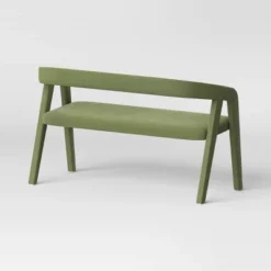 Lana Curved Back Upholstered Dining Bench Olive Green Velvet - Threshold™ -Living Room Furniture Store GUEST 544fc6aa cc08 486b b79b afcfc5ff936b
