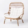 Wicker & Metal Outdoor Patio Chair, Egg Chair Natural - Threshold™ Designed With Studio McGee -Living Room Furniture Store GUEST 563d0245 b681 46de b4bf d455c8c4ac02