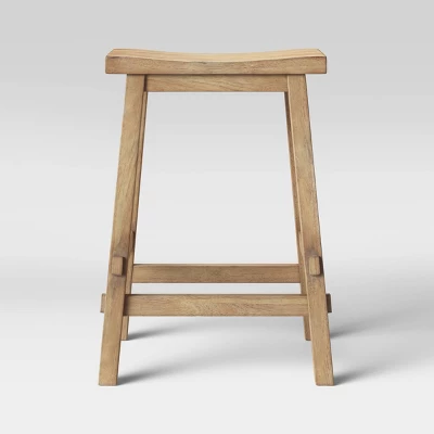 Halifax Farmhouse Wood Counter Height Barstool - Threshold™ 5 Halifax Farmhouse Wood Counter Height Barstool - Threshold™ - Image 3