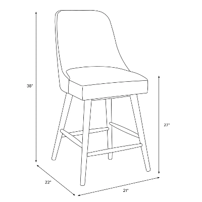 Geller Counter Height Barstool In Textured Linen - Threshold™ 9 Geller Counter Height Barstool In Textured Linen - Threshold™ - Image 7