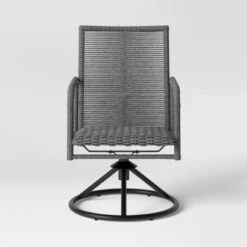 2pc Granby Padded Wicker Outdoor Patio Dining Chairs Swivel Chairs Gray - Threshold™ -Living Room Furniture Store GUEST 5ceab08c a6c7 44da afd8 4c3be5f0b3bc