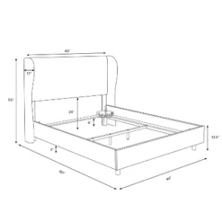 Tufted Velvet Upholstered Wingback Bed - Skyline Furniture -Living Room Furniture Store GUEST 5da2749b d032 4d56 b9b0 63f6063781e0