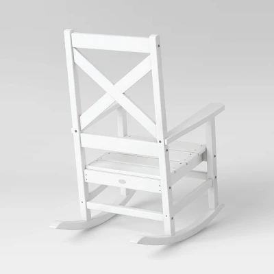 Shawboro POLYWOOD Patio Rocking Chair - White - Threshold™ 5 Shawboro POLYWOOD Patio Rocking Chair - White - Threshold™ - Image 3