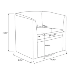 Vernon Upholstered Barrel Swivel Chair Light Brown Velvet - Threshold™ Designed With Studio McGee -Living Room Furniture Store GUEST 5fe00eaa 81ff 454f b46c 0da142b5764f