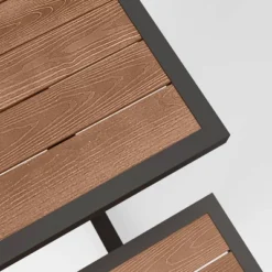 Bryant Faux Wood Rectangle Patio Picnic Table - Gray/Natural Wood - Threshold™ -Living Room Furniture Store GUEST 61163d69 eb47 45b7 8fe5 b465c4217b59