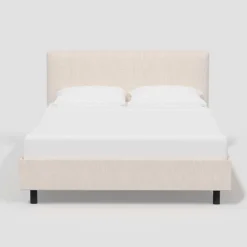 Olivia Upholstered Linen Platform Bed - Threshold™