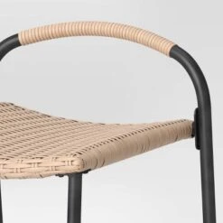 Popperton 2pk Arched Wicker Bar Height Patio Chairs, Outdoor Furniture - Black - Threshold™ Designed With Studio McGee -Living Room Furniture Store GUEST 6461d5e1 cebd 4a43 a1ce 3951045fe009