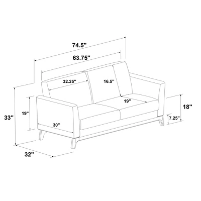 Middlefield Wood Base Sofa - Threshold™ 8 Middlefield Wood Base Sofa - Threshold™ - Image 6