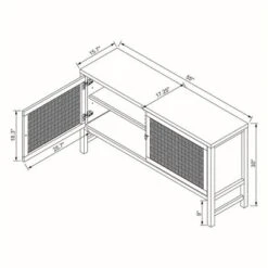 Palmdale Woven Door Console - Threshold™ Designed With Studio McGee -Living Room Furniture Store GUEST 6d225f38 58c8 4d6f a350 e4de6fff4cf2