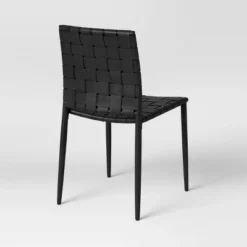 Wellfleet Woven Leather Metal Base Dining Chair - Threshold™ -Living Room Furniture Store GUEST 6d59ee03 4e98 40d3 8283 9f9d59e1aec5