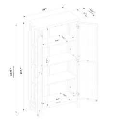 Bountiful Wood And Glass Tall Cabinet - Threshold™ Designed With Studio McGee -Living Room Furniture Store GUEST 6ee1338d 097f 4cfb b2df da976038b2e6