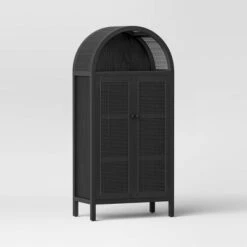 Woven Arched Wood Cabinet - Threshold™ -Living Room Furniture Store GUEST 71d7b8e7 0b8a 4c88 af3c ece9ad48100b
