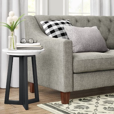 Altavista Round Marble End Table White - Threshold™ 3 Altavista Round Marble End Table White - Threshold™